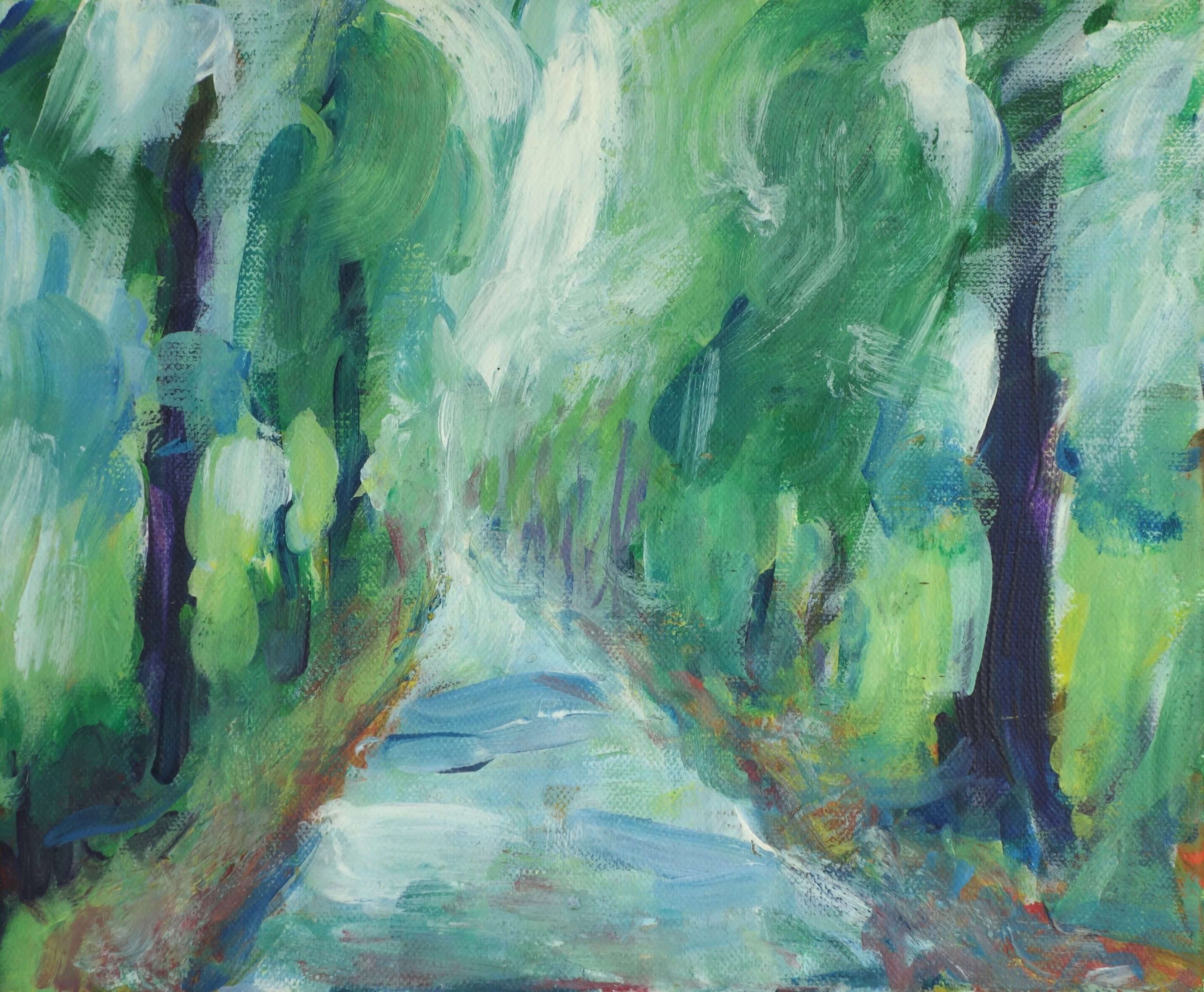 Obraz Cesta – dynamický výjav lesnej cesty symbolizujúcej únik a návrat k sebe.